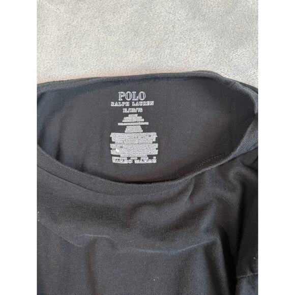 Polo Ralph Lauren Crewneck Mens XL Black Cotton Logo Tshirt Classic Pony Logo - Picture 3 of 7